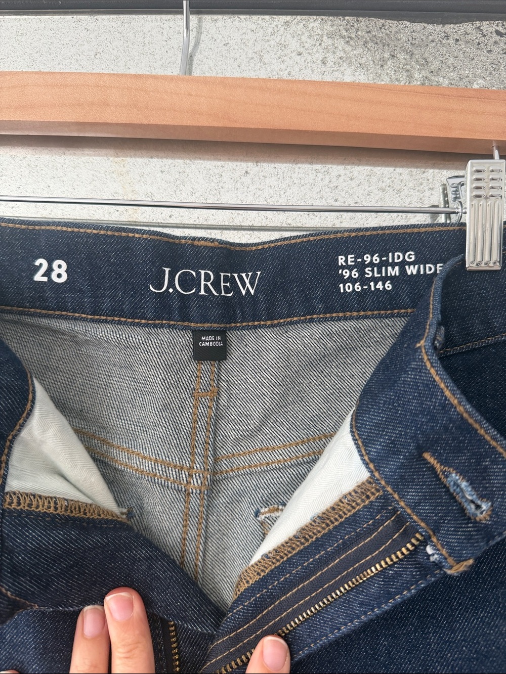J. Crew Dark Indigo Wide-Leg Jeans - Picture 2 of 3